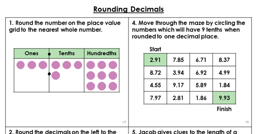 Year 5 Rounding Decimals Lesson Classroom Secrets Classroom Secrets